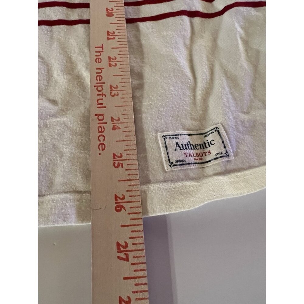 Talbots Authentic boatneck nautical french preppy long slv tshirt embroidered 3X - Picture 8 of 9